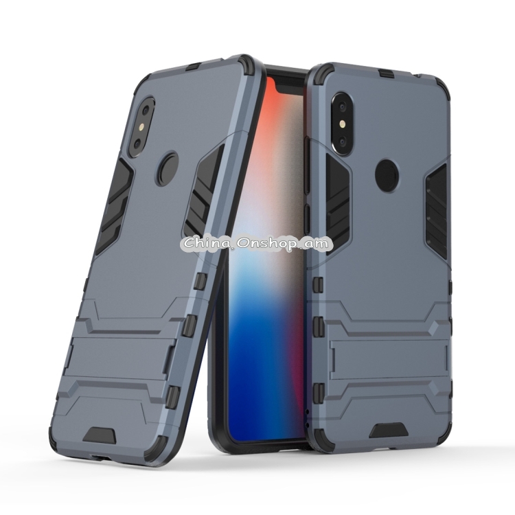 Shockproof PC + TPU Case for Xiaomi Redmi Note 6, with Holder