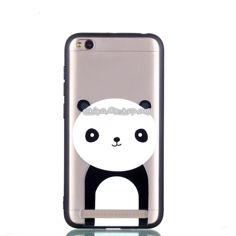 For Xiaomi Redmi 5A Panda Pattern TPU + PC Full Coverage Protective Back Case