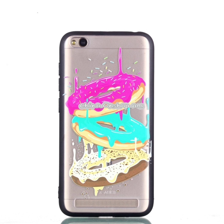 For Xiaomi Redmi 5A Doughnut Pattern TPU + PC Full Coverage Protective Back Case