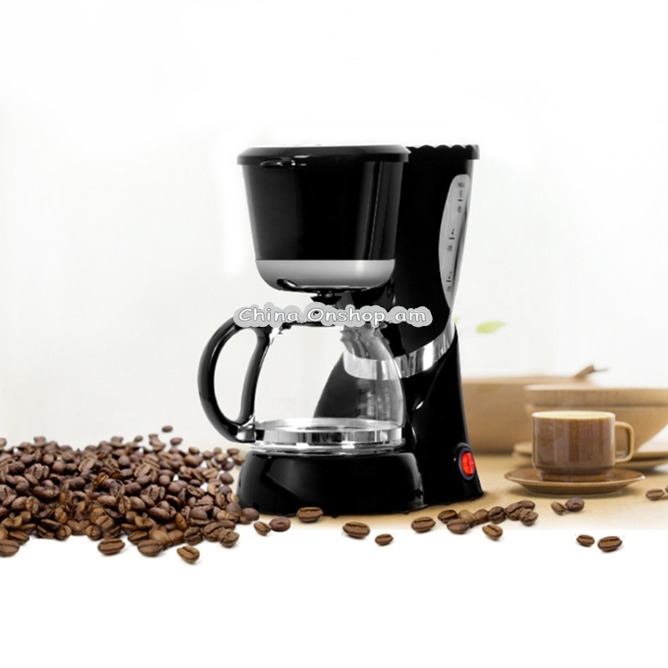 Electric Drip Coffee Maker Easy One-button Operation Household Coffee Tee Maker Automatic Machine, Capacity: 0.6L