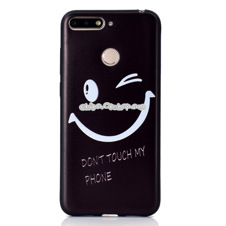 Painted Soft TPU Protective Case For Huawei Honor 7A (Smiling Face)