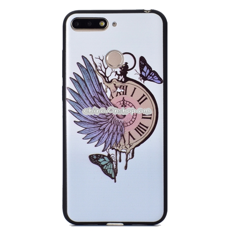 Painted Soft TPU Protective Case For Huawei Honor 7A (Pocket Watch)