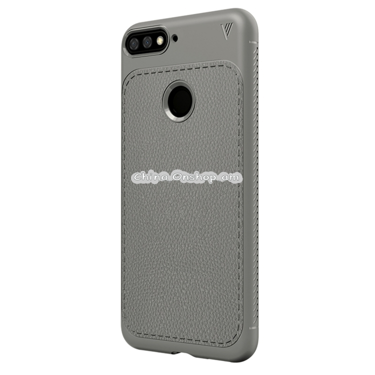 Lenuo Leshen Series for Huawei Y6 (2018)/Enjoy 8e TPU Litchi Texture Dropproof Protective Back Cover Case