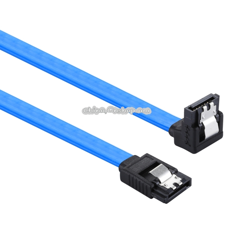26AWG SATA III 7 Pin Female Straight to 7 Pin Female Elbow Data