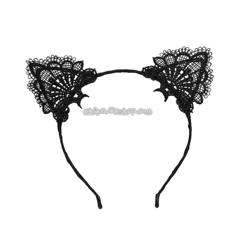 Women Lace Lovely Cat Ear Hairband