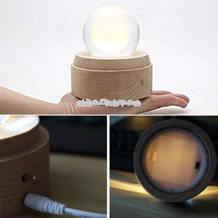 3D Word Engraving Crystal Ball Moon Pattern Electronic Swivel