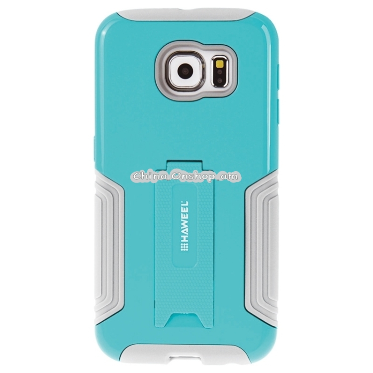 HAWEEL for Galaxy S6 / G920 Dual Layer TPU Plastic Combo Case with Kickstand