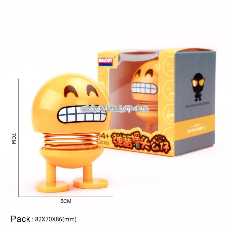 Car Interior Simulation Shaking Head Toy Swinging Emoji Expression Decor Ornament 2019