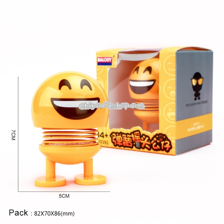 Car Interior Simulation Shaking Head Toy Swinging Emoji Expression Decor Ornament 2019