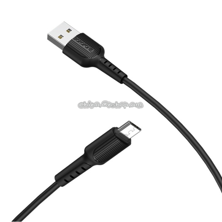 Borofone BX16 1m 2A Micro USB to USB Charging Data Cable for Galaxy, Huawei, LG, HTC, Sony and Other Phones