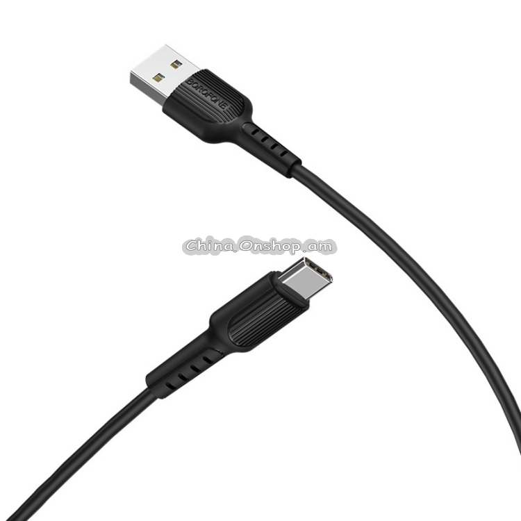 Borofone BX16 1m 2A USB-C / Type-C to USB Charging Data Cable for Galaxy, Huawei, LG, HTC, Sony and Other Type-C Phones