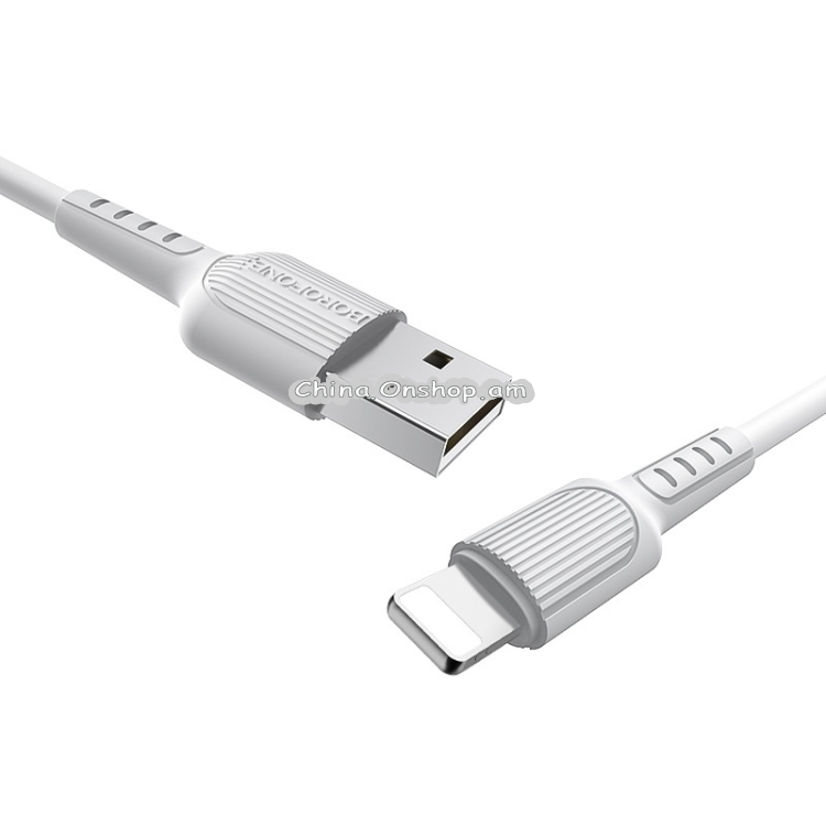 Borofone BX16 1m 2A 8 Pin to USB Charging Data Cable for iPhone XS Max / XR / XS / X, iPad