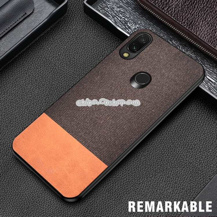 Shockproof Splicing PU + Cloth Protective Case for Xiaomi Redmi 7