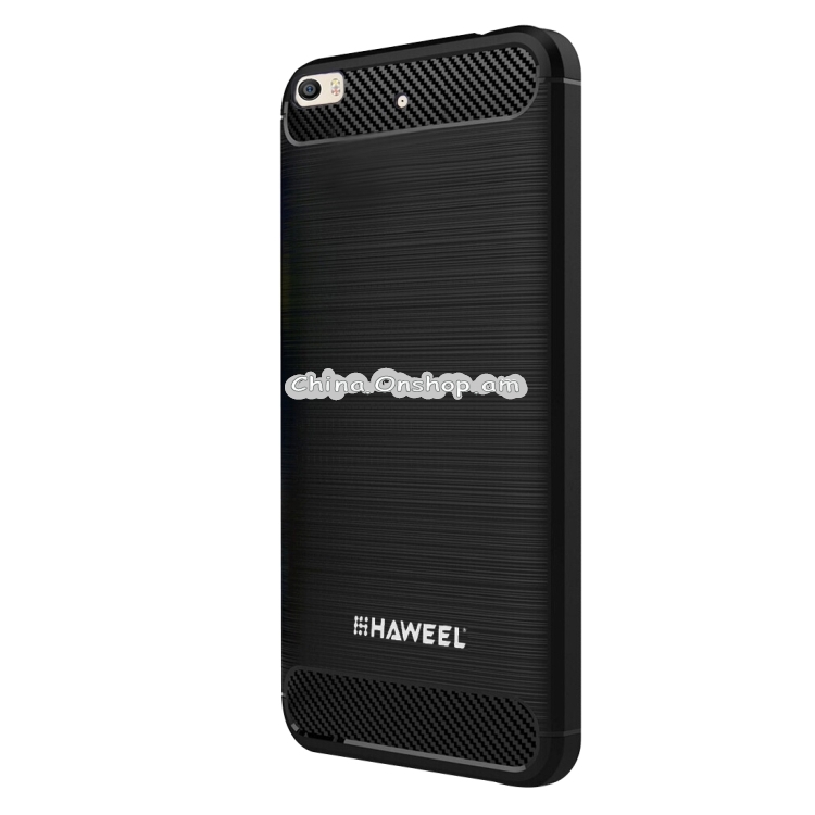 HAWEEL for Xiaomi MI 5s Brushed Carbon Fiber Texture Shockproof TPU Protective Case(Black)