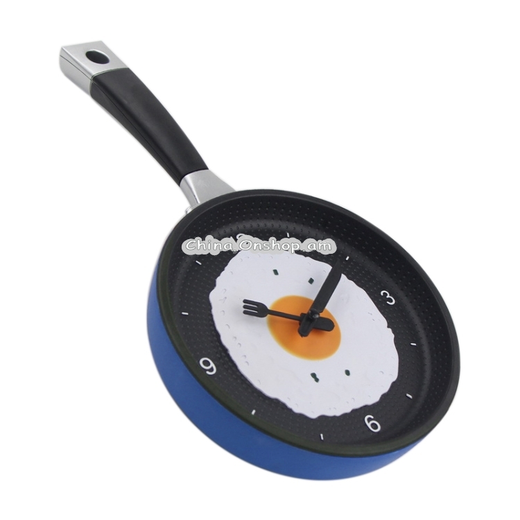 Fried Egg Pan Shape Creative Living Room Decorative Wall Clock
