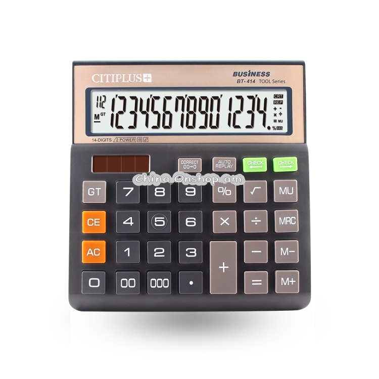 OSALO BT-414 14 Digits LCD Display Multi-functional Student Scientific Calculator Solar Energy Dual Power Calculator