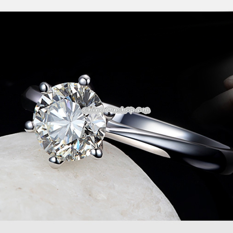 925 Sterling Silver Woman CZ Crystal Wedding Engagement Finger Rings Super Shinning Cubic Zirconia Fine Jewelry