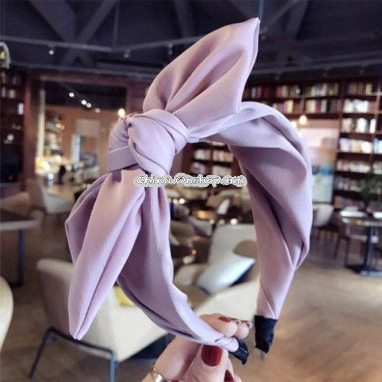 Rabbit Ears Cloth Bow Headband Girls Hair Hoop Bands Accessories