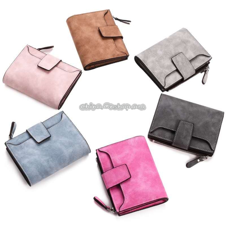 Leather Women Hasp Small Slim Coin Pocket Purse Cards Holders Wallet