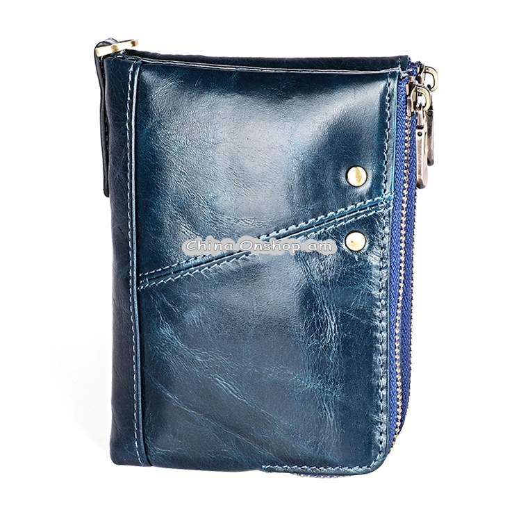 3533 Antimagnetic RFID Top-grain Leather Crazy Horse Texture Men Business Leisure Wallet