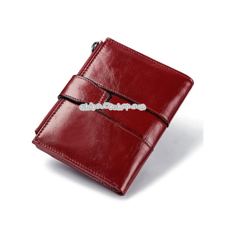 Genuine Leather Female Coin Small Walet Zipper Money Bag Mini Card Holder