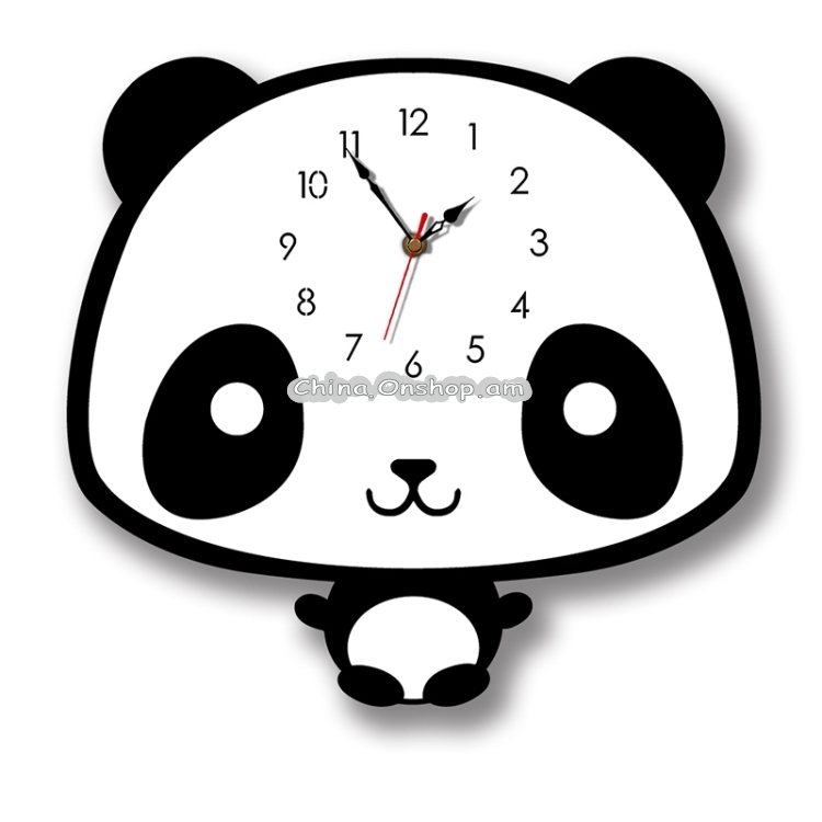 Կրեատիվ պատի ժամացույց Panda Swing 