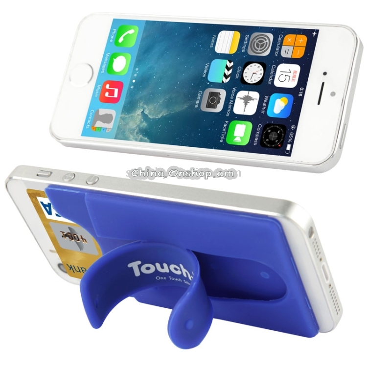Silicone Stick Credit Card Pocket Pouch with Holder for iPhone 6 & 6s / iPhone 5 & 5C & 5S / iPhone 4 & 4S