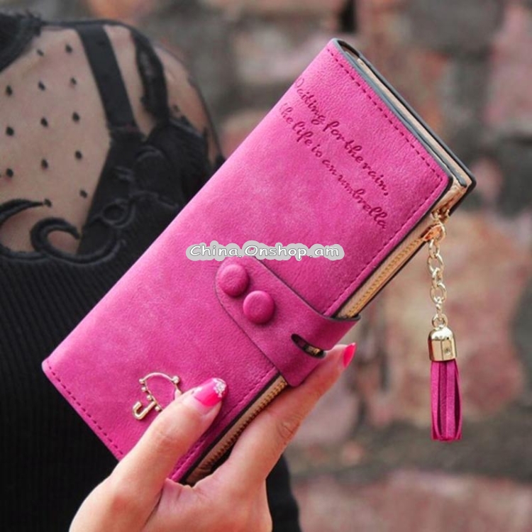 Women Umbrella Wallet Long Zipper Wallet