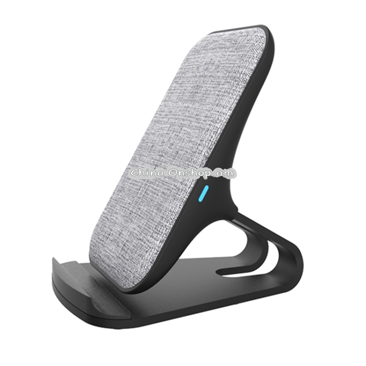 10W Desktop Intelligent Rapid Wireless Charger Fast Charger Holder ABS & Aluminum Alloy & Packing Cloth