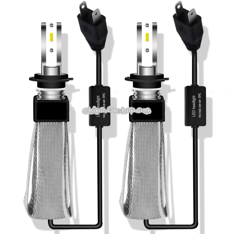 2 PCS H7 30W 4000LM 6000K Pure White CSP LED Headlight Bulbs Conversion Kit, DC 9-36V