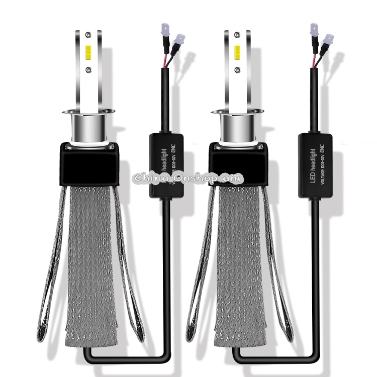 2 PCS H1 30W 4000LM 6000K Pure White CSP LED Headlight Bulbs Conversion Kit, DC 9-36V