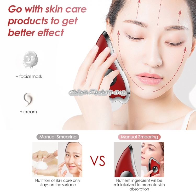 K-SKIN KD817 Facial Scratch Pad Dredge Meridian Soothing Fatigue Scraping Plate Electric Massager Soothing Stress USB Charging