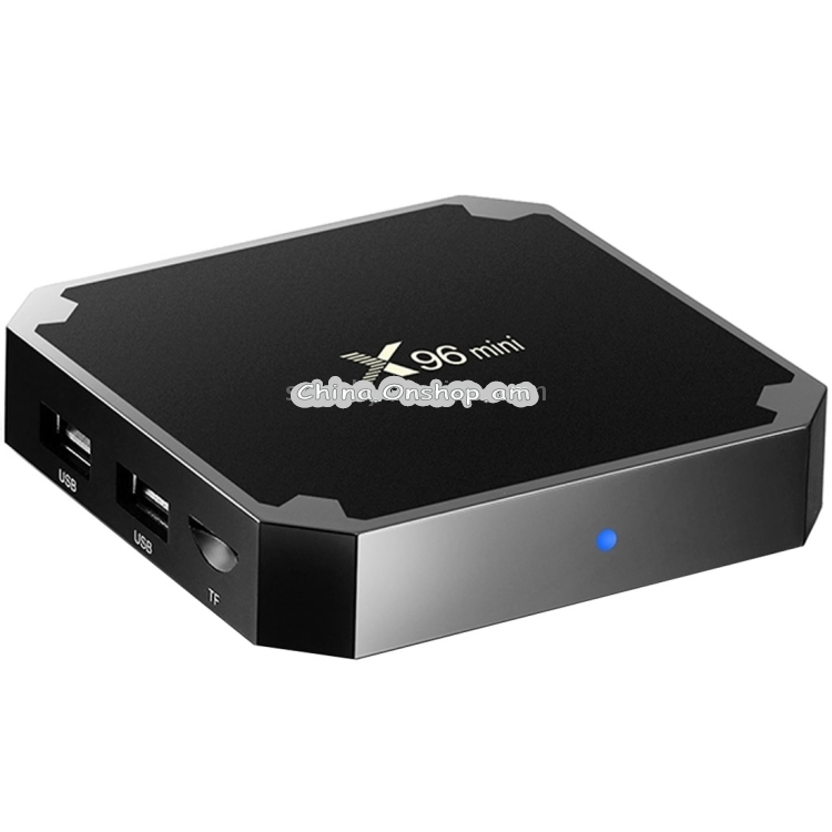 X96 mini 4K*2K UHD Output Smart TV BOX Player with Remote Controller, Android 7.1.2 Amlogic S905W Quad Core ARM Cortex A53 2GHz, RAM: 2GB, ROM: 16GB, Supports WiFi, HDMI, TF