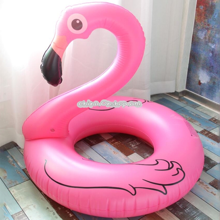 Summer Inflatable Flamingo Shaped Float Pool Lounge Swimming Ring Floating Bed Raft