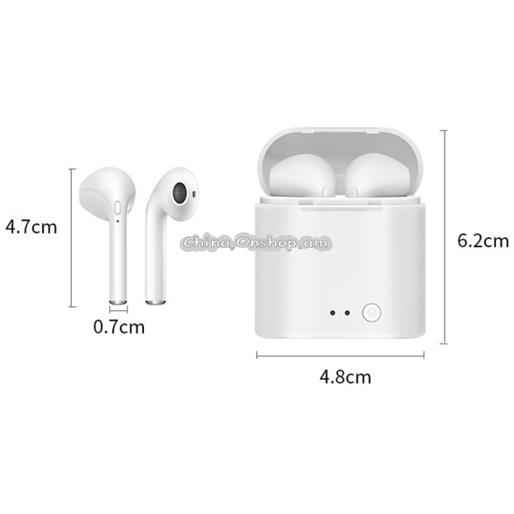 i7 mini TWS Hi-Fi Stereo Dual Noise Reduction Wireless Bluetooth 4.2+EDR Earphones with Charging Case