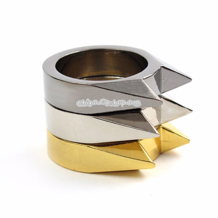 Women Men Safety Survival Ring Tool Self Defence Stainless Steel Finger Defense Ring