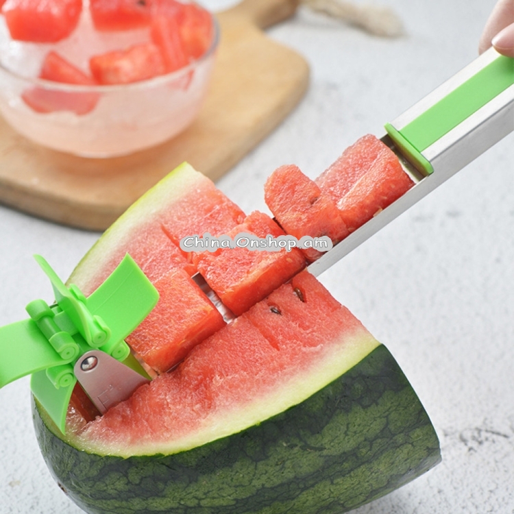 Windmill Shape Watermelon Slicer Cutter Fruit Stainless Steel Tools