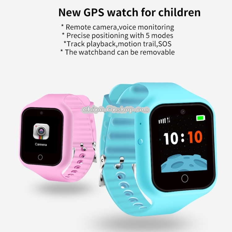 S668 1.3 inch IPS Screen GPS Tracker Smart Watch for Kids, IP67 Waterproof, Support GPS / Micro SIM Card / Anti-lost / SOS Call / Location Finder / Remote Monitor / Voice Monitoring