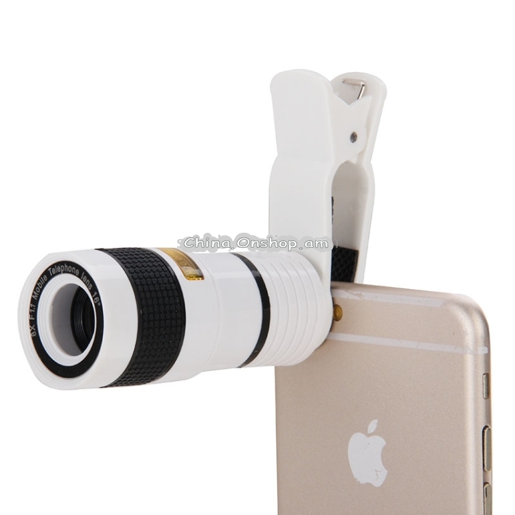 8X Zoom Telescope Telephoto Camera Lens with Clip