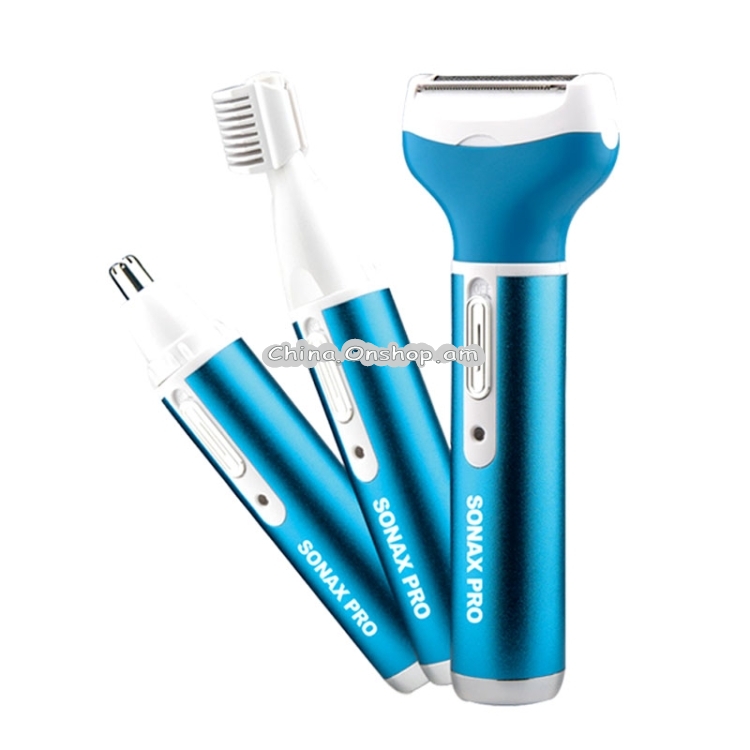 220V 3 In 1 Water Proof Rechargeable Vibrissa Eyebrows Trimmer Body Hair Denuding Machine Set