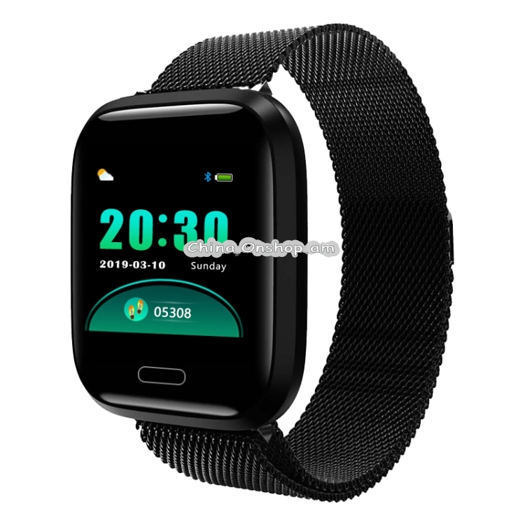 A8 1.3 inches TFT Screen Smart Bracelet IP67 Waterproof, Stainless Steel Watchband, Support Step Counting / Call Reminder / Healthy Monitoring / Sleep Monitoring / Remote Camera