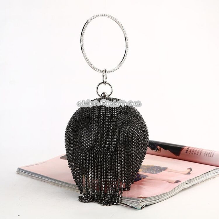 Diamond Tassel Women Party Metal Crystal Clutches Evening Bags Wedding Bag Bridal Shoulder Handbag