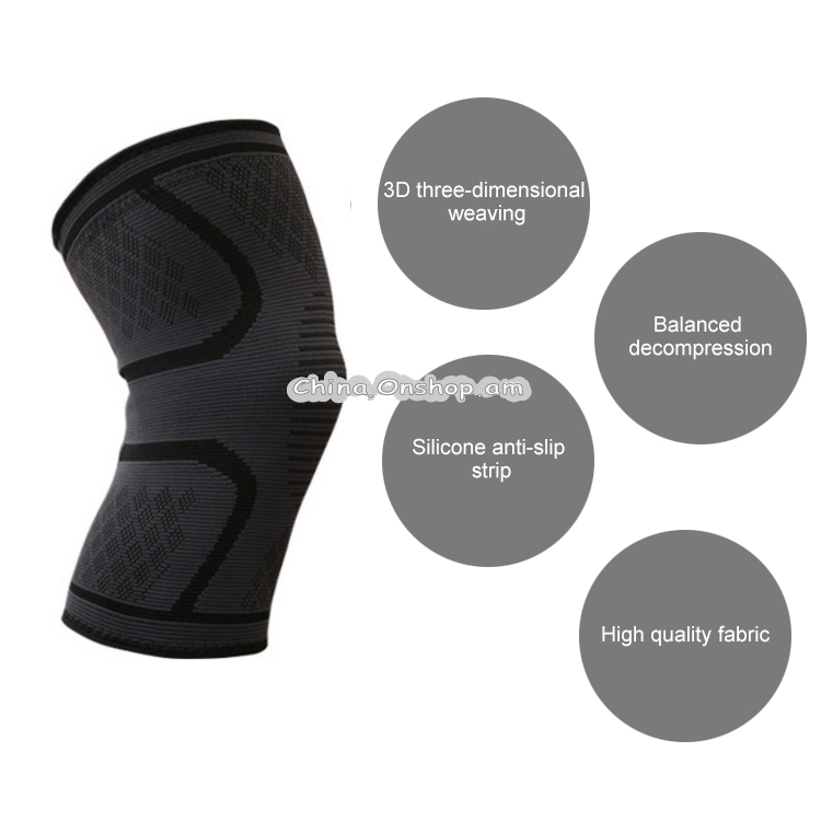 1 Pair Comfortable Breathable Elastic Nylon Sports Knit Knee Pads