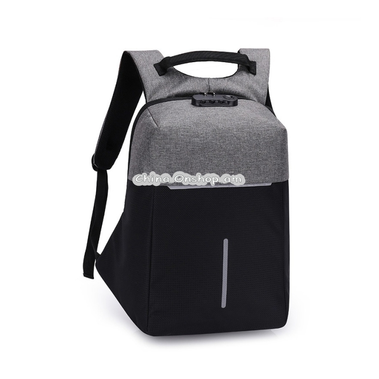 Multi-Function Oxford Portable Casual Double Shoulders School Bag Travel Backpack Bag with USB Charging