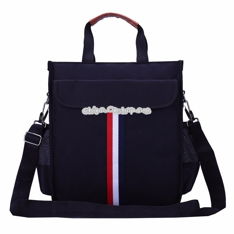 British Style Students Double Shoulders School Backpack Bag Single Shoulder Crossbody Bag