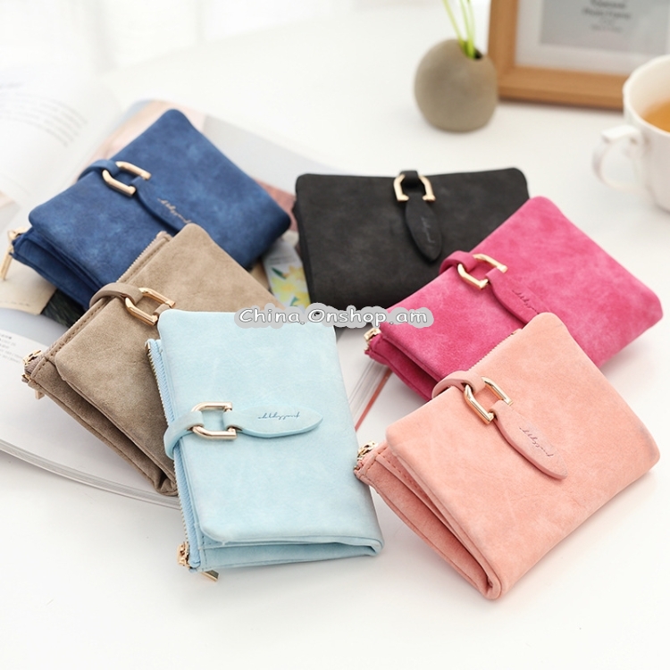 Short Purses Vintage PU Leather Lady Women Wallet Hand Bag