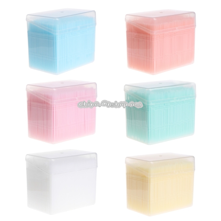 Double Head Simple Loaded Disposable Toothpick Portable Dental Care Cleaning Tool(Random Color Dlivery)