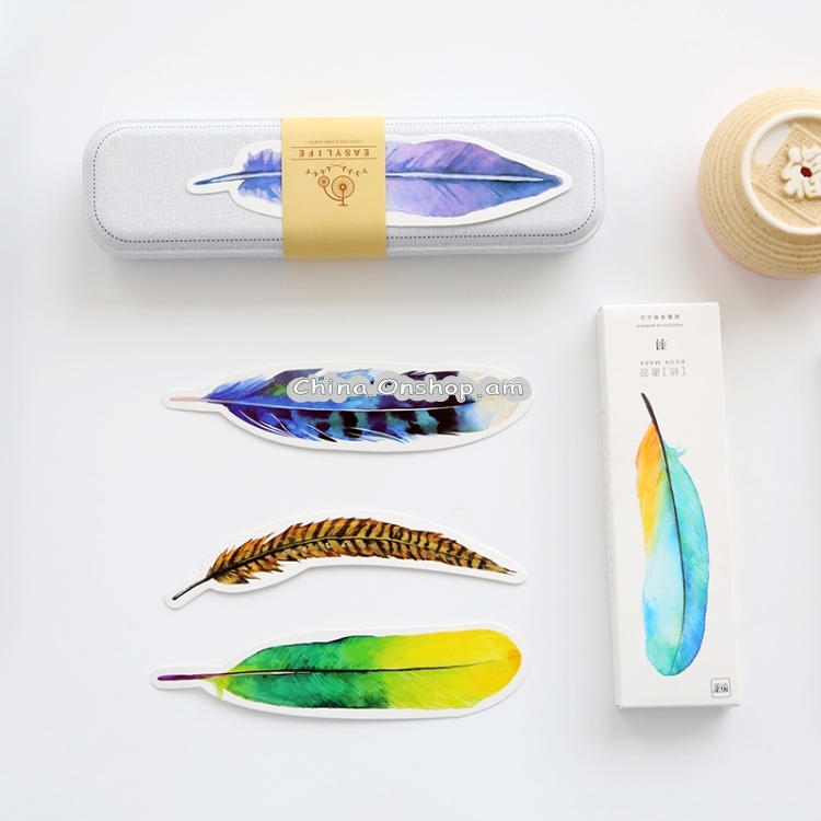 30 PCS Cute Creative Colorful Leaf Paper Bookmark Stationery Book Clip