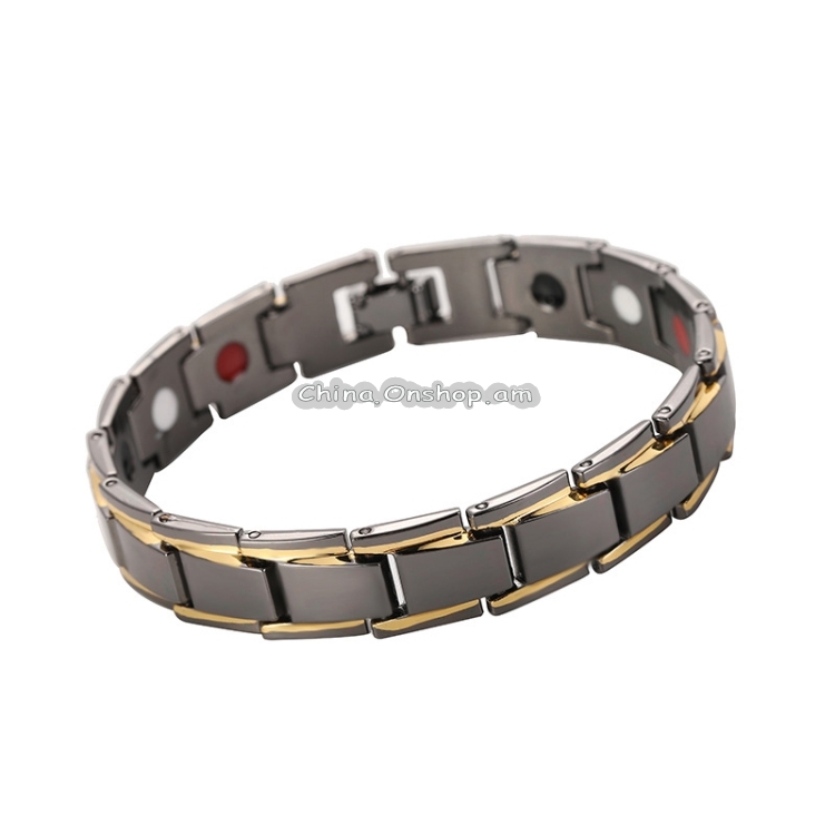 Men Detachable Titanium Steel Magnetic Therapy Bracelet Jewelry