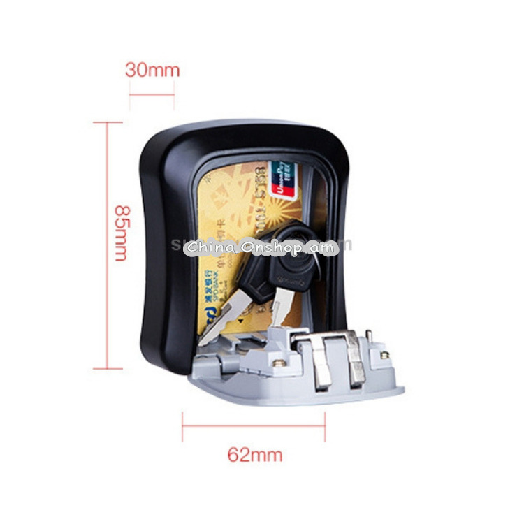 Password Lock Metal Storage Box Door Security Box Wall Cabinet Key Safety Box